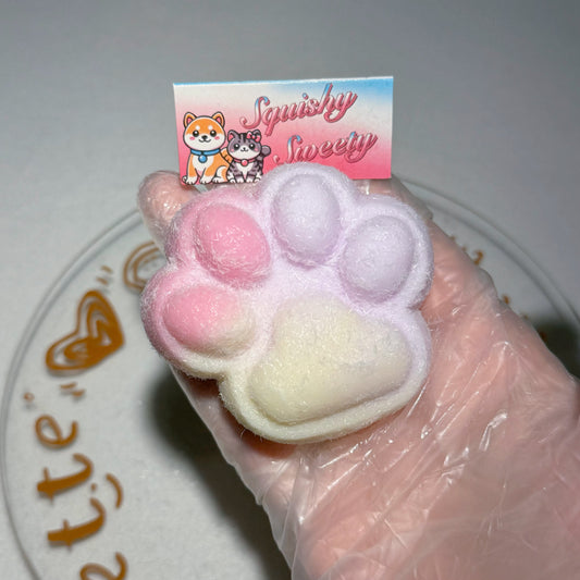 Small Size Flocked Cat Paw Taba Squishy Toy