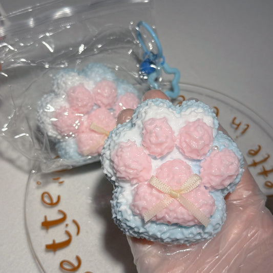 Small Size Pink Blue Cat Paw Taba Squishy Toy